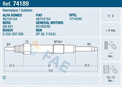 VELA INC.FIAT 1.9JTD/OPEL 1.9CDTI