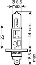 Lâmpada H1 12V 55W P14,5s