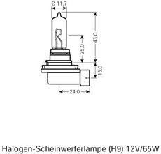 Lâmpada H9 12V 65W