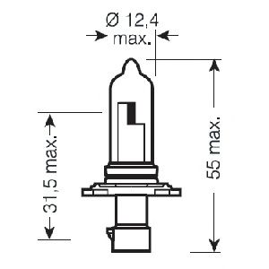 Lâmpada HB3A 12V 60W P20d